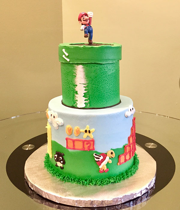 Mario Bros Decorated Cake