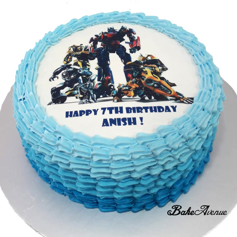 Transformers decorated cake