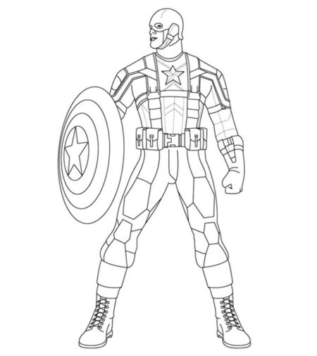 desenho-para-colorir-capitao-america