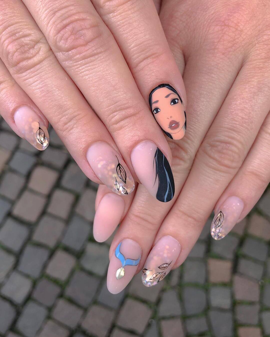 Disney Princesses Decorated Nail