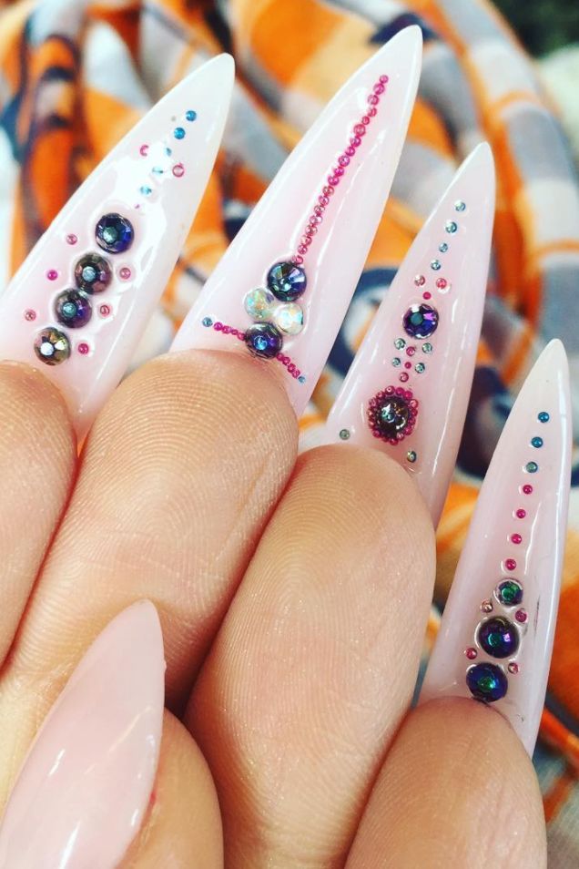 Stiletto Decorated Nail