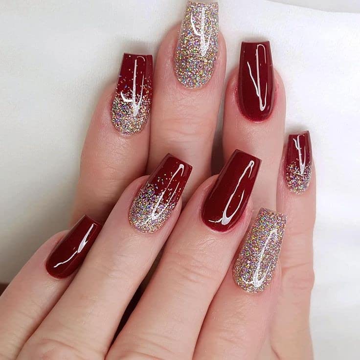 unhas-vermelhas-com-glitter