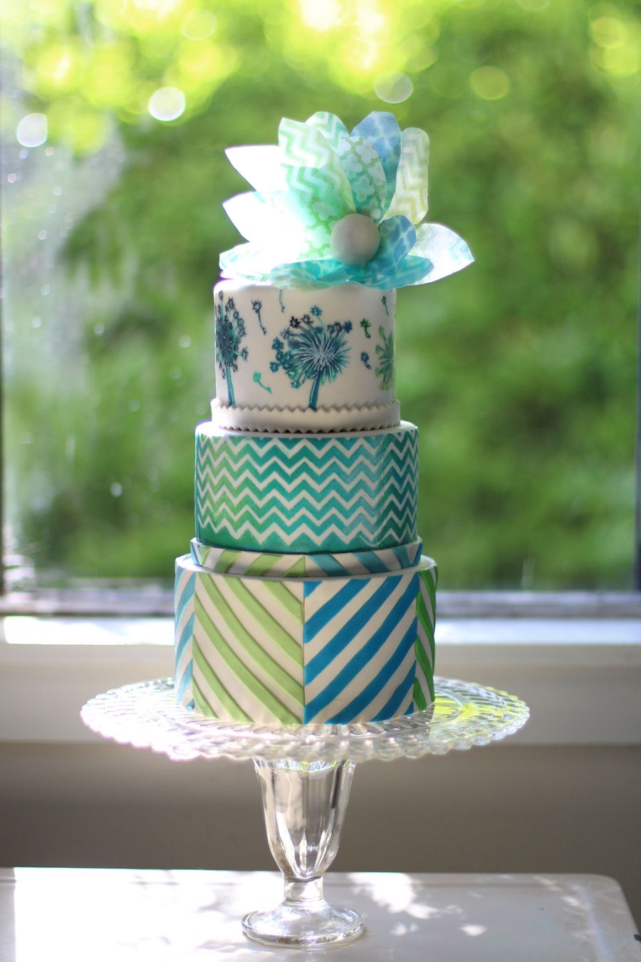 Chevron Decorated Cake