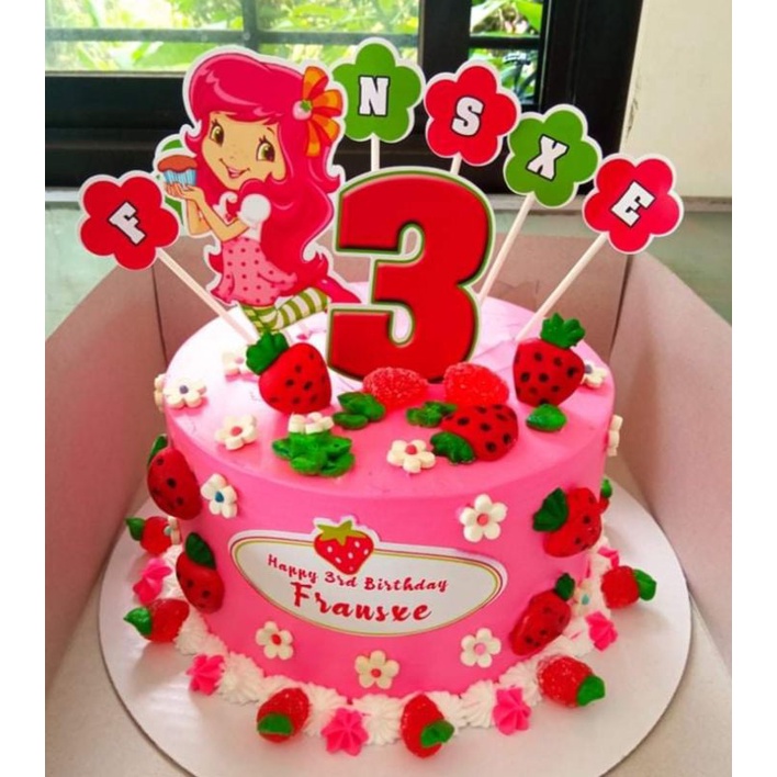 Strawberry Shortcake Decorated Cake