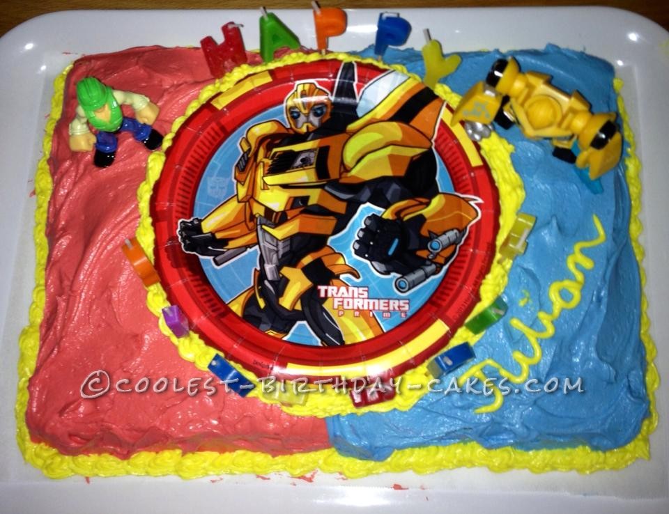 Transformers decorated cake