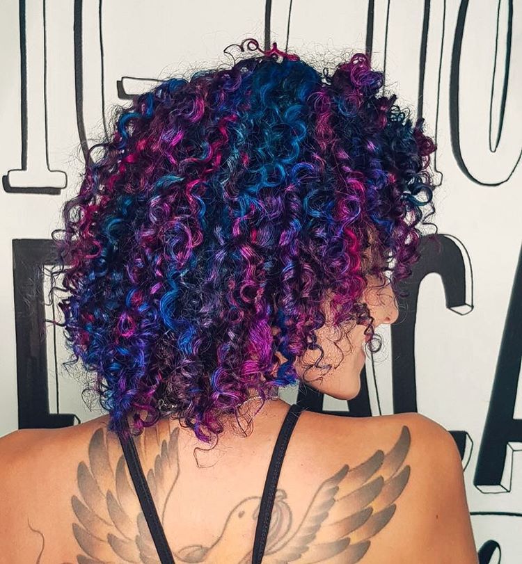 Blue Curly Hair