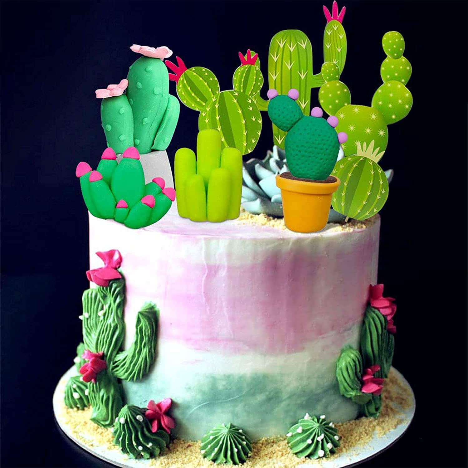 Cactus Decorated Cake