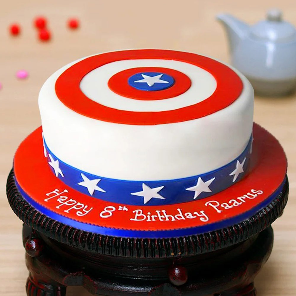 Captain America Decorated Cake