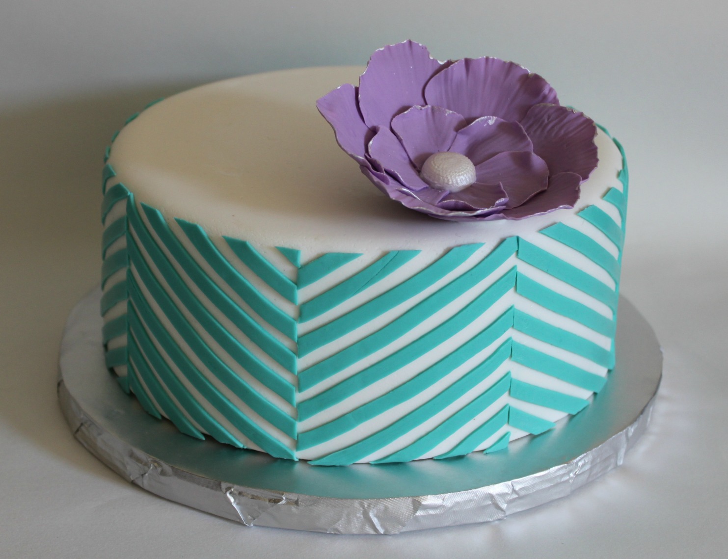 Chevron Decorated Cake