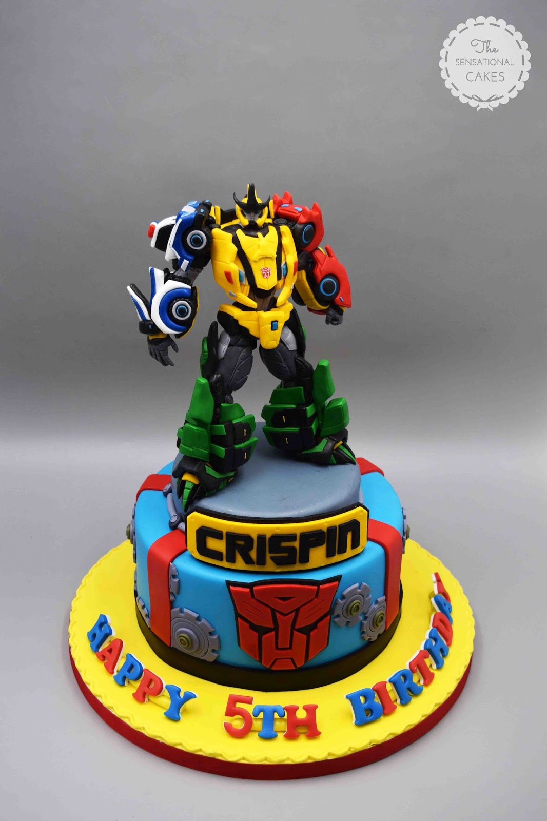 Transformers decorated cake