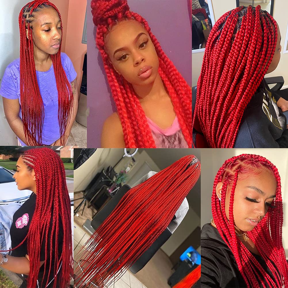 Box Braids Red