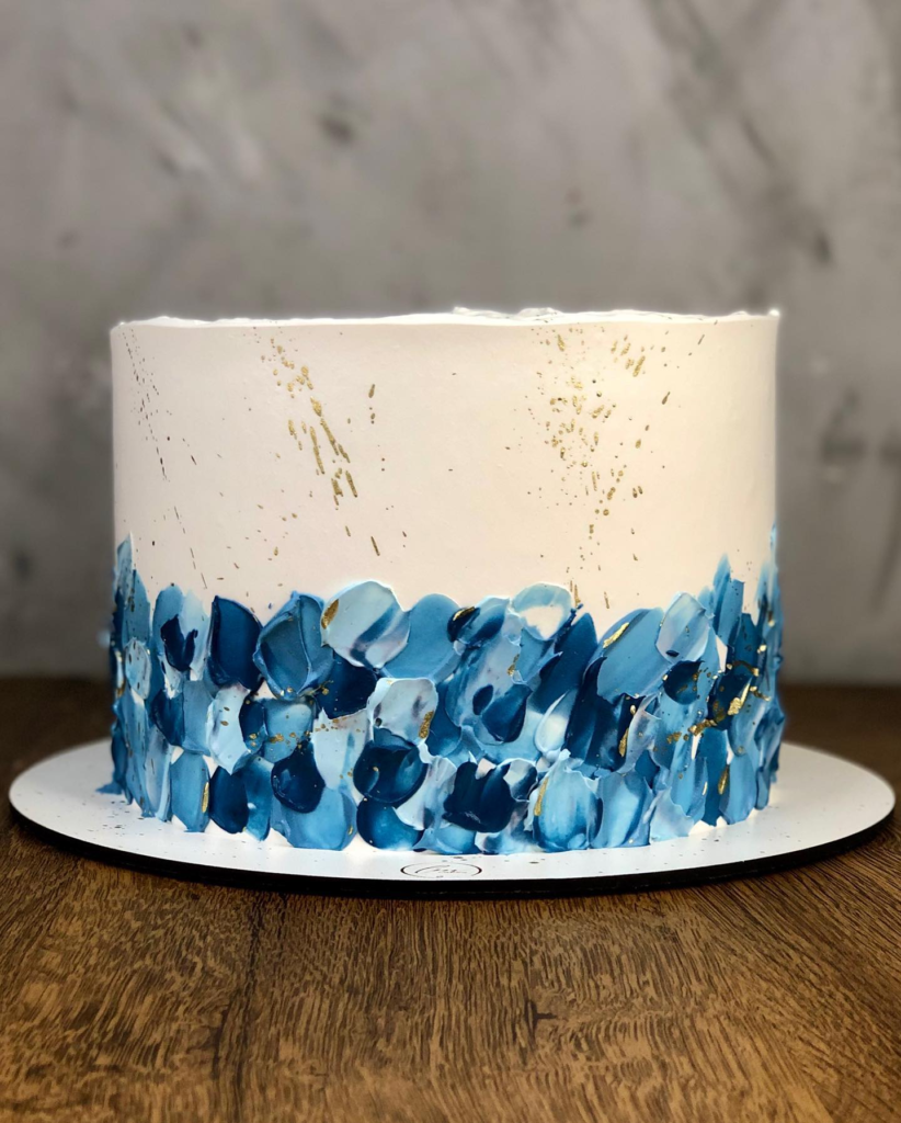 blue feminine cake