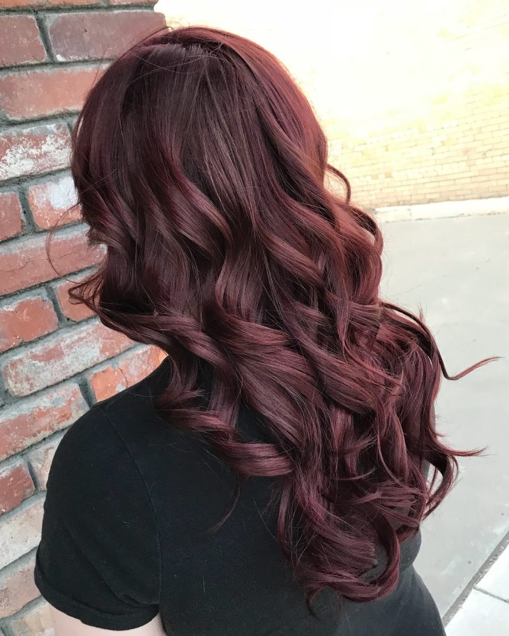 Cabelo Vermelho Escuro Borgonha Marsala