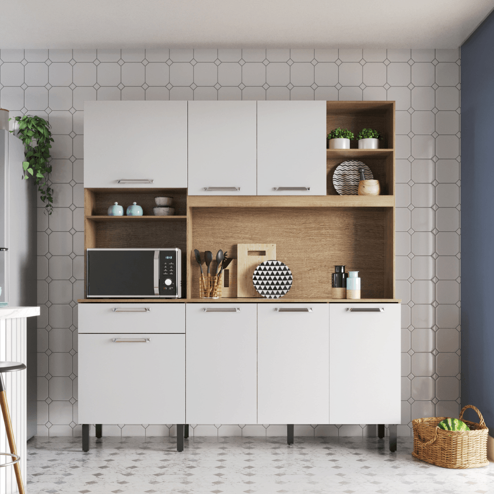 White Kitchen with Wood