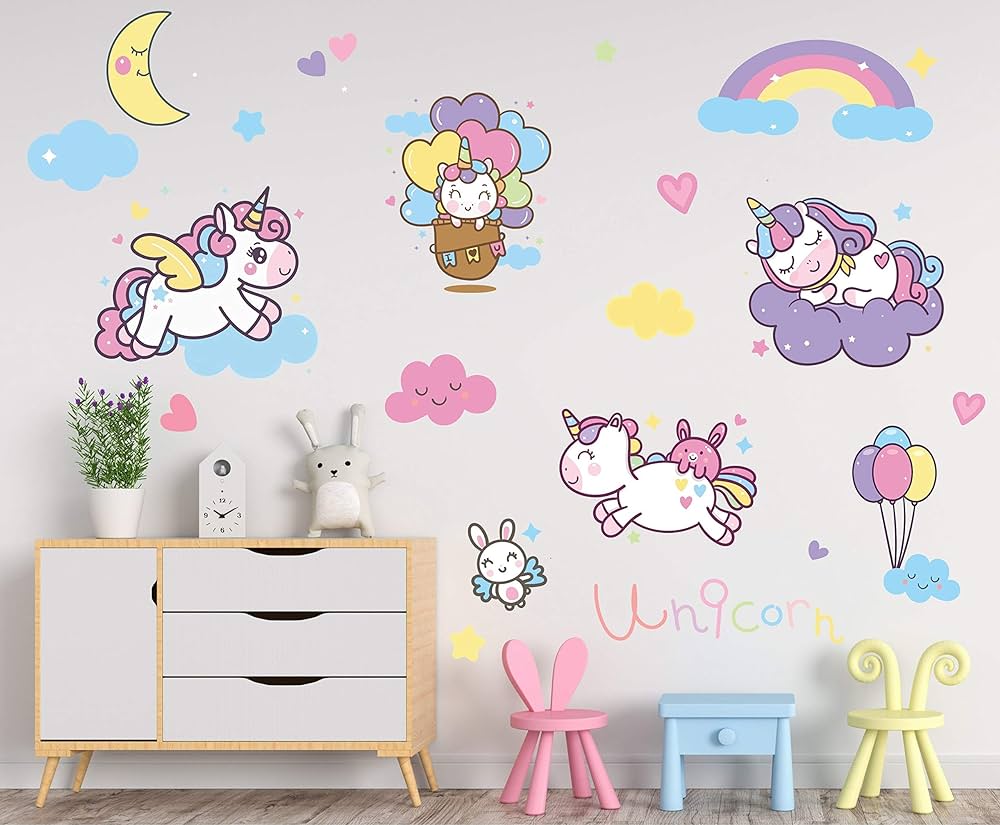 unicorn themed baby room