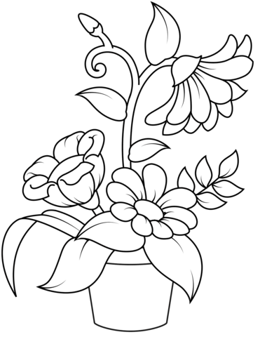 desenho-para-colorir-flores