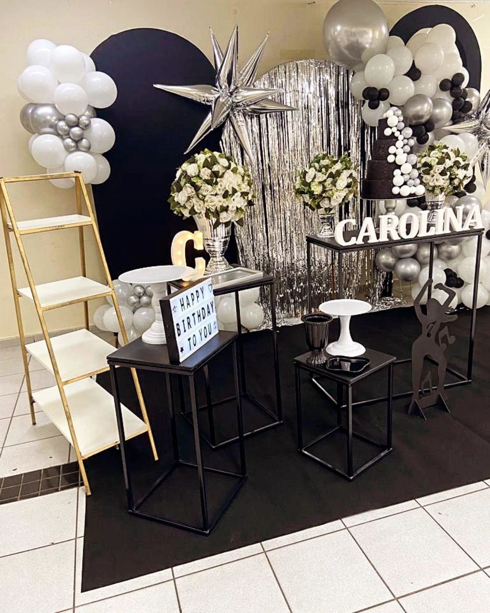 Decoração de Festa de 15 Anos Preto