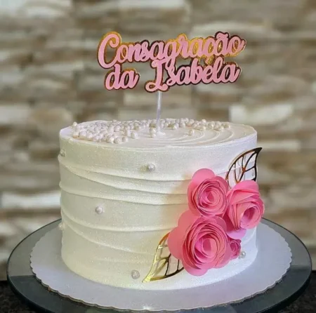 Bolo Decorado Feminino Simples