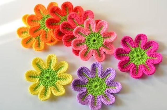 Flores De Croche Para Aplicacao