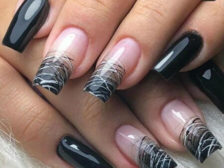 ideias-de-unhas-decoradas-teia-de-aranha