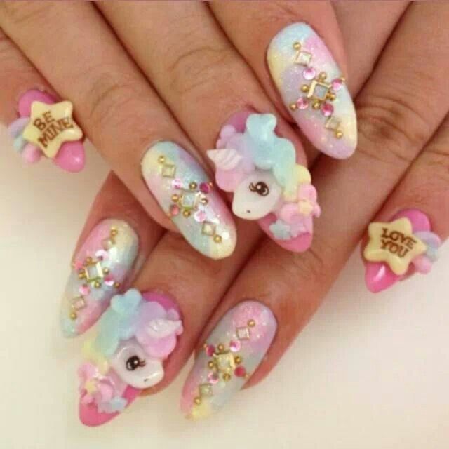 Unhas Decoradas Kawaii