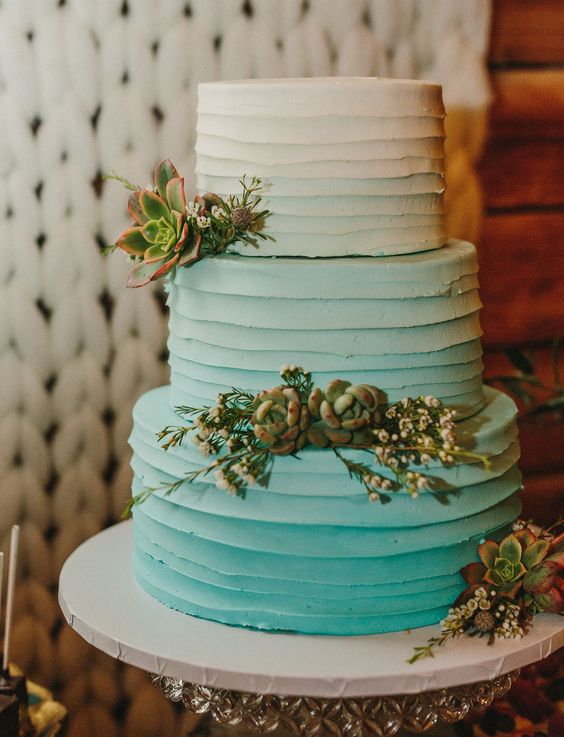 Tiffany Blue Decorated Cake