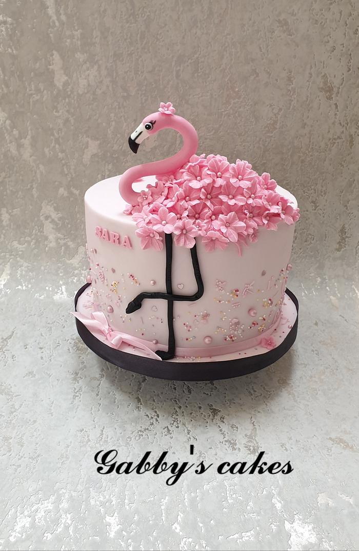 Flamingo Decorated Cake