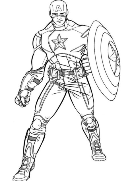 desenho-para-colorir-capitao-america