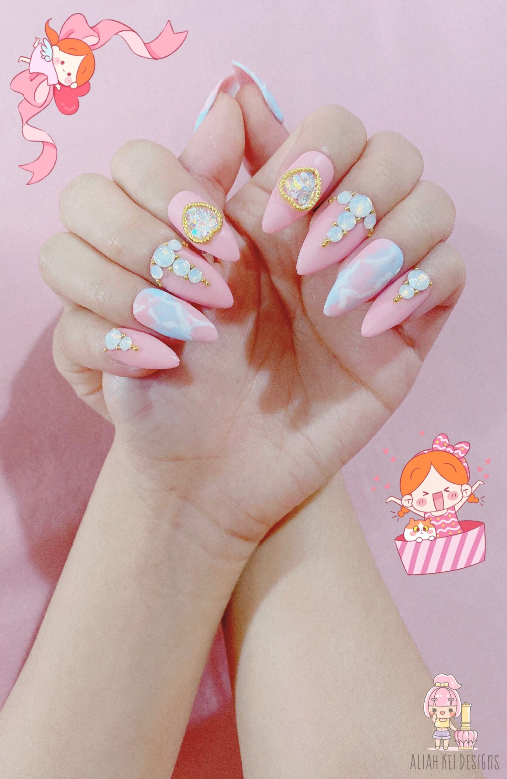 Kawaii Decorated Nails