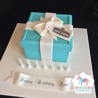 Tiffany Blue Decorated Cake