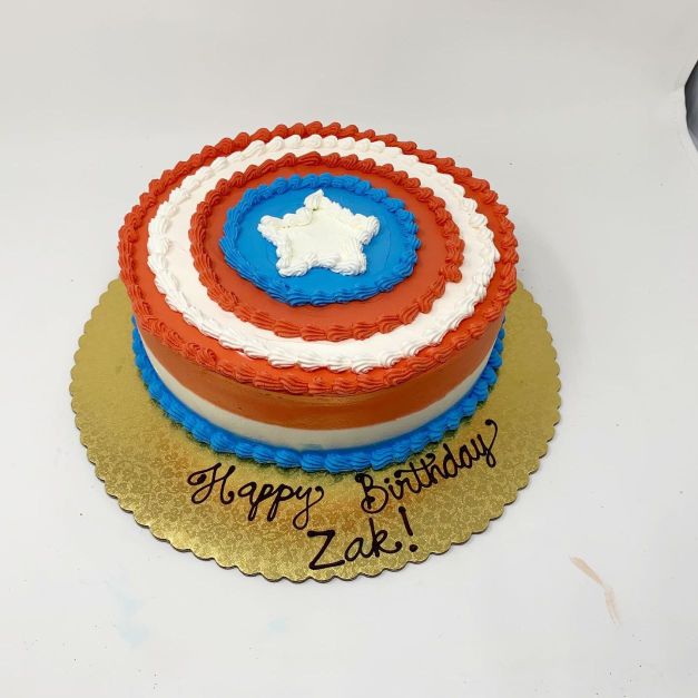 Captain America Decorated Cake