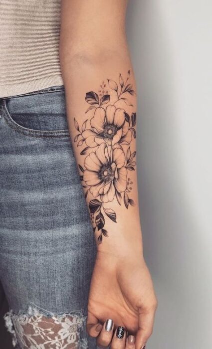 tatuagem-feminina-floral