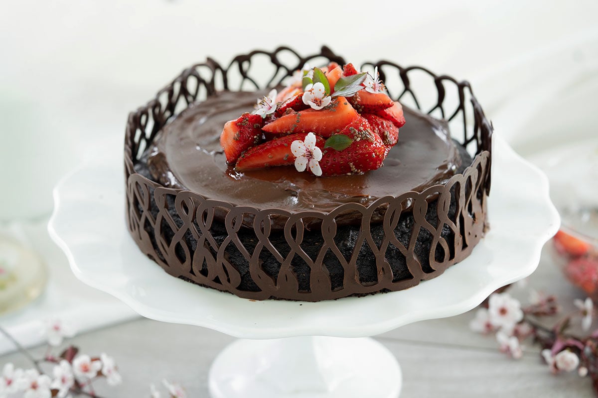 Decorated Chocolate Cake