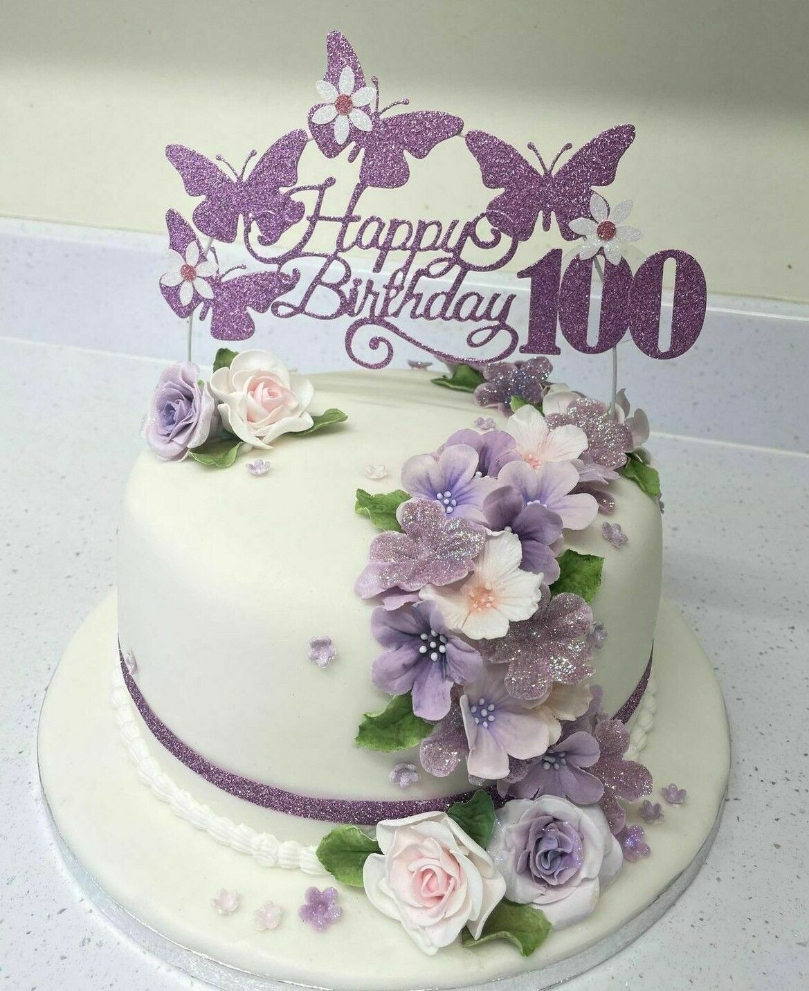 Lilac Decorated Cake