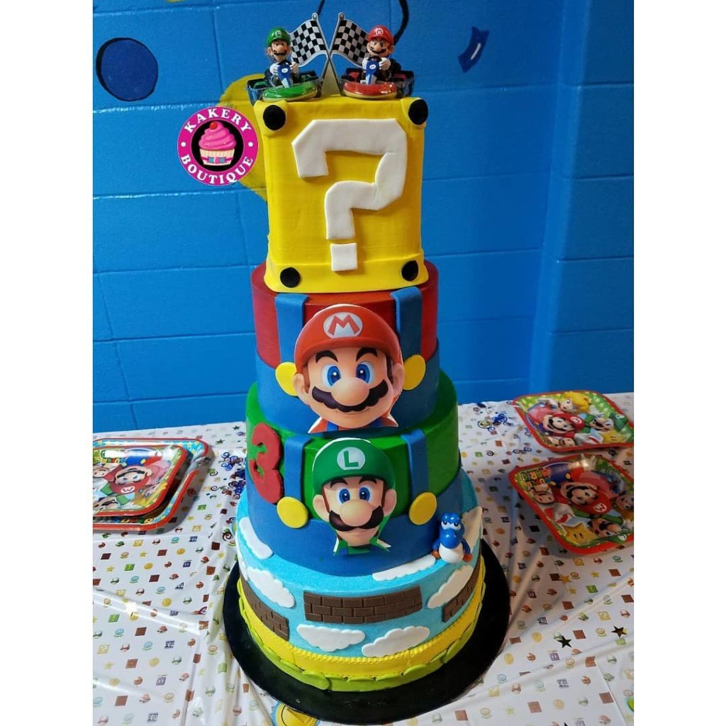 Mario Bros Decorated Cake