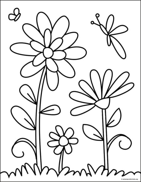 desenho-para-colorir-flores