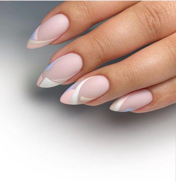 Almond Decorated Nail