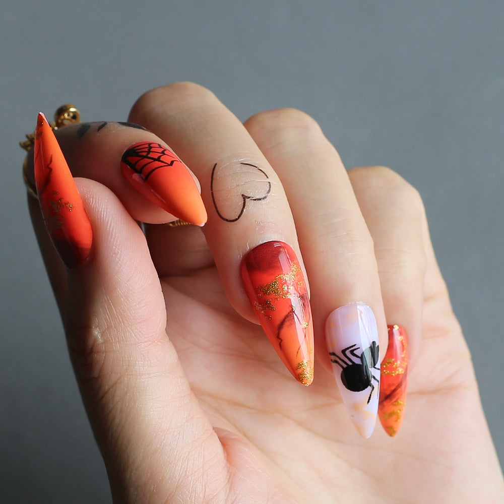 Stiletto Decorated Nail