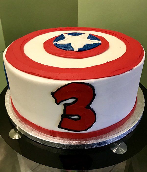 Captain America Decorated Cake