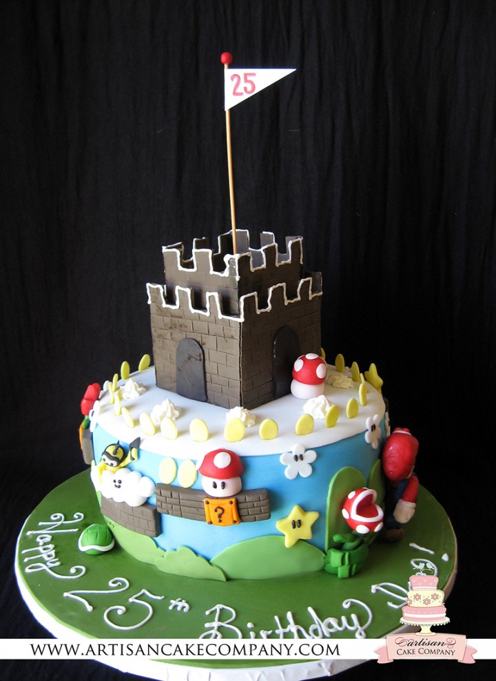 Mario Bros Decorated Cake