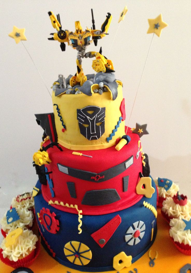 Transformers decorated cake