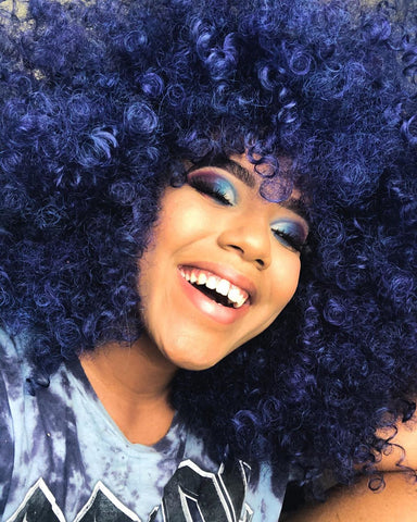 Blue Curly Hair