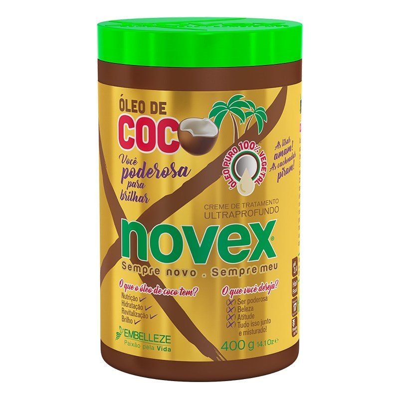 Máscara Capilar De Tratamento Novex Óleo De Coco 400g - Lojas Rede