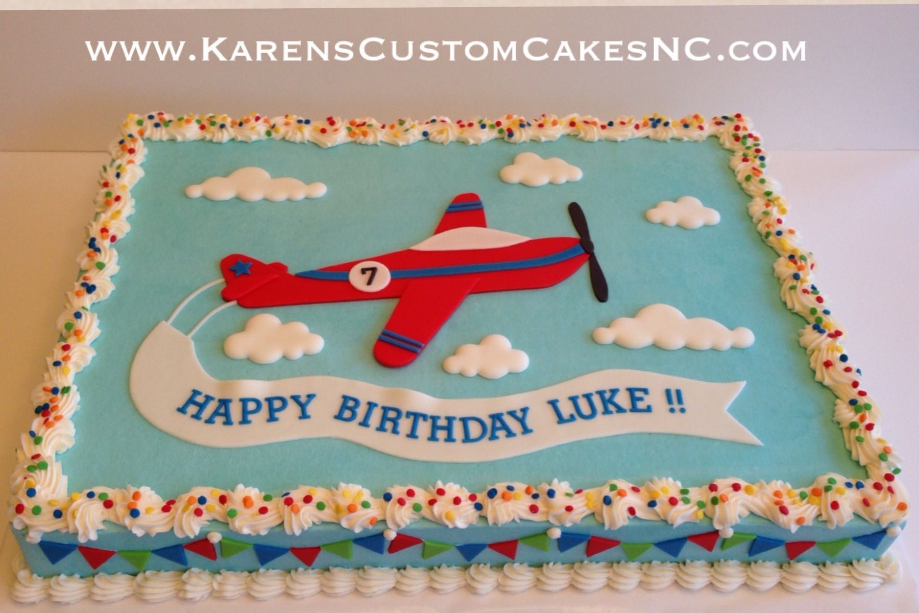 Airplane Decorated Cake