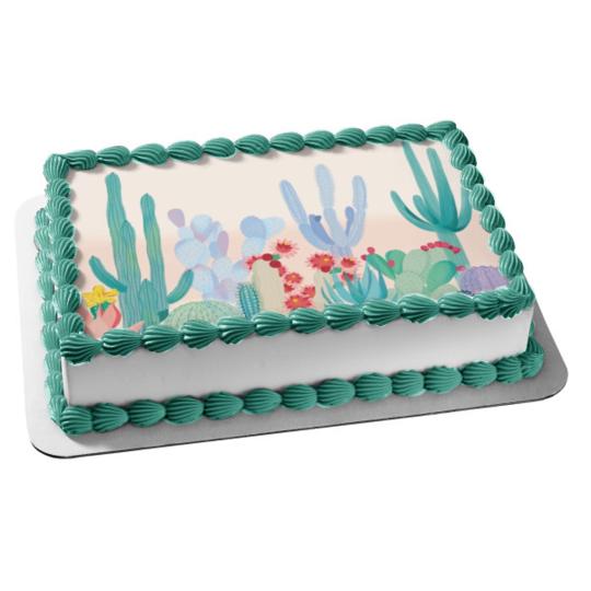 Cactus Decorated Cake