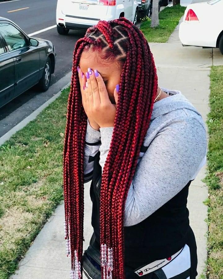 Box Braids Red