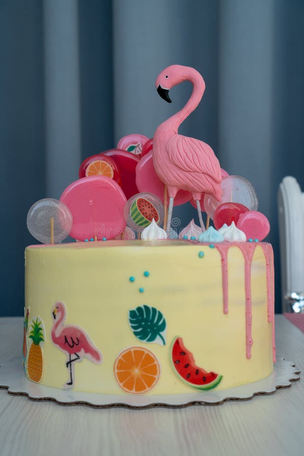 Flamingo Decorated Cake