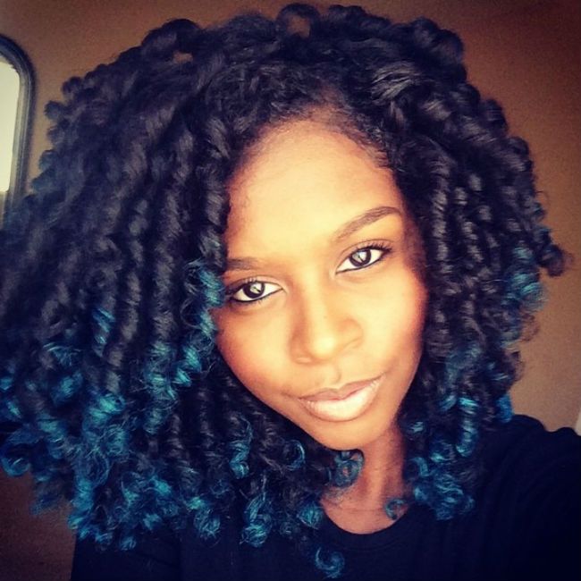 Blue Curly Hair