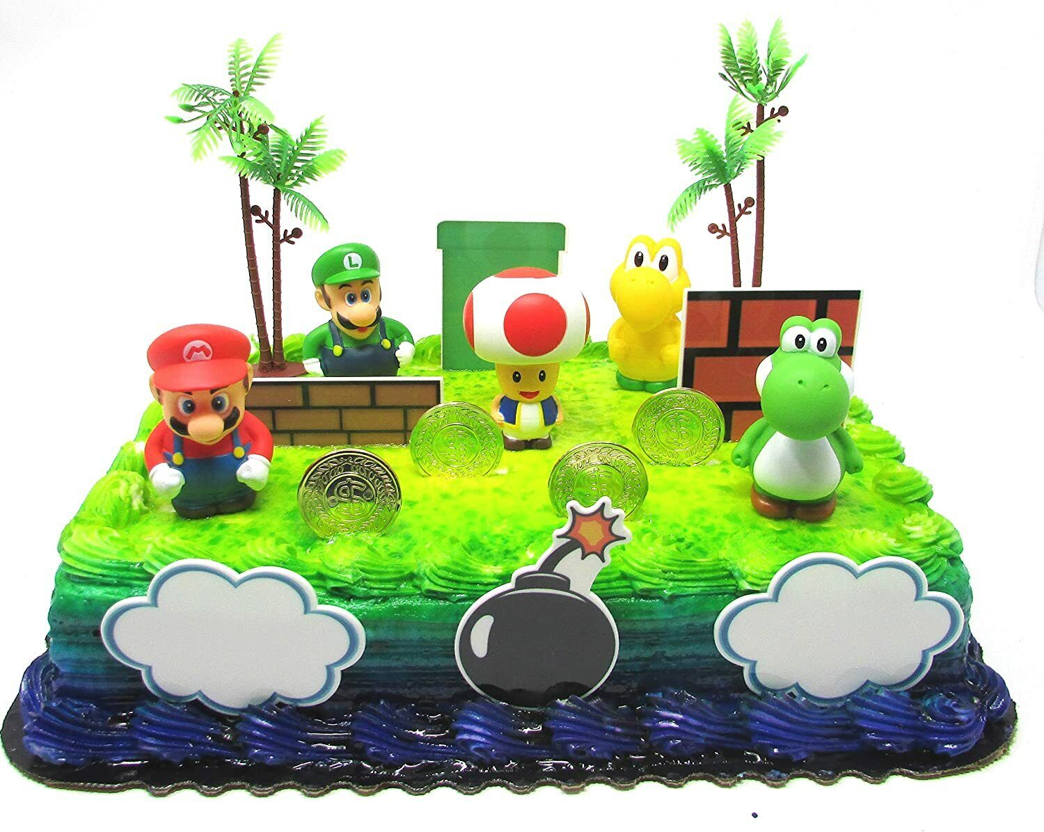 Mario Bros Decorated Cake