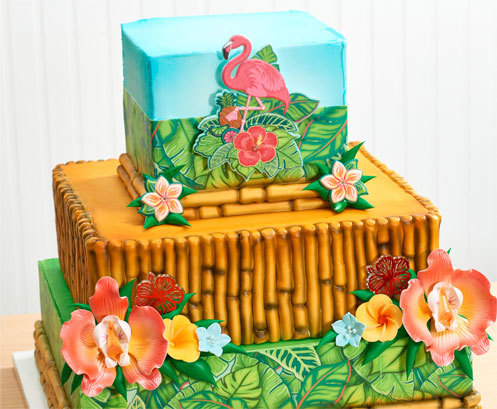 Tropical Decorated Cake